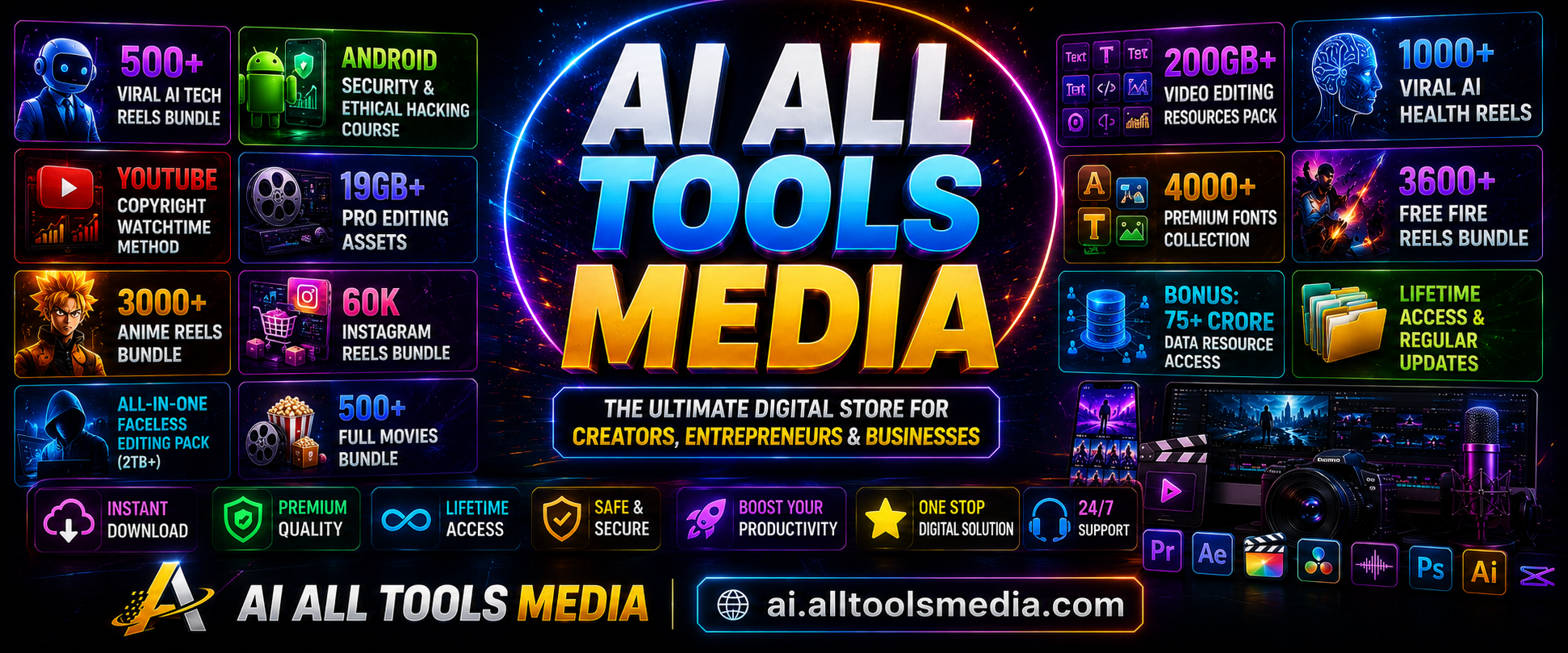 Massive Media & AI Tool Bundles